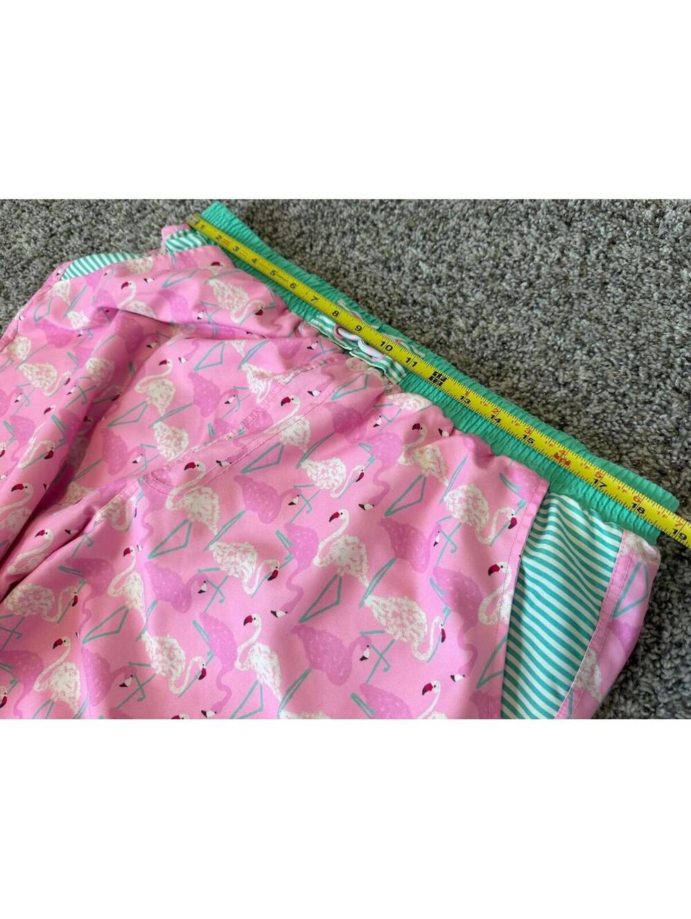 Matilda Jane Enchanted Garden Flamingo Swim Trunks Men's Size XXL - Picture 7 of 10